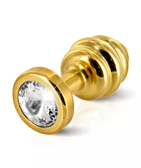 Diogol Ano Butt Plug Ribbed and Plated 30 mm